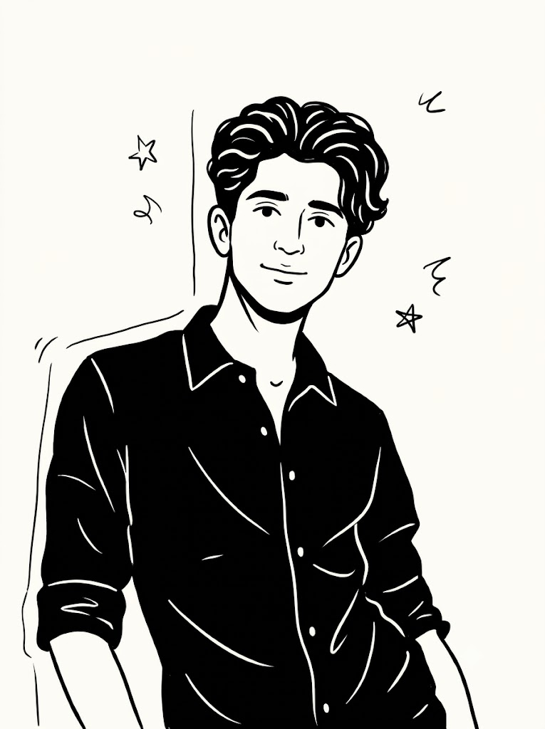 Hand-drawn portrait of Inbasekaran S